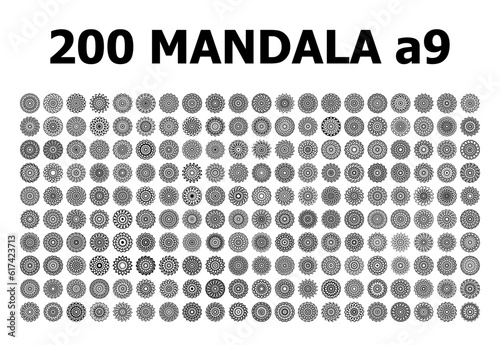 various mandala collections - 200 set yoga pattern