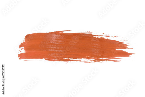Orange watercolor blush on transparent background.