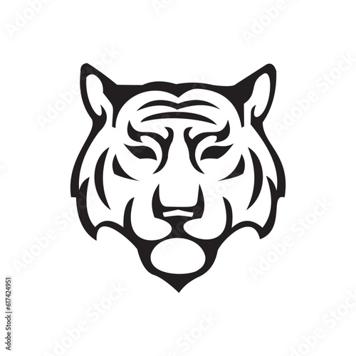 head tiger vector illustration
