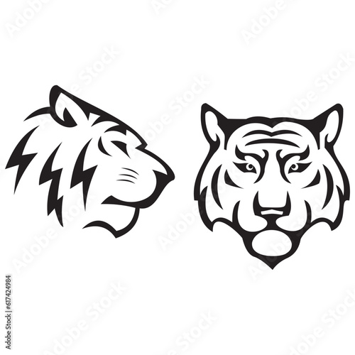 head tiger vector illustration