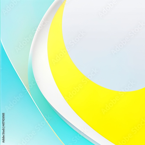 abstract background with lines - Light Yellow and Light Blue Circles Background - Light Colors - Light Green and White - Generative AI