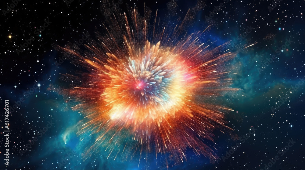 Fototapeta premium explosion of light created with Generative AI Technology