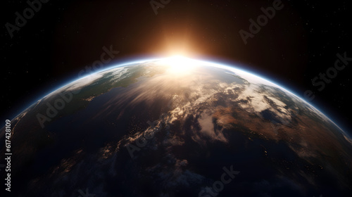 earth and sun made by midjeorney