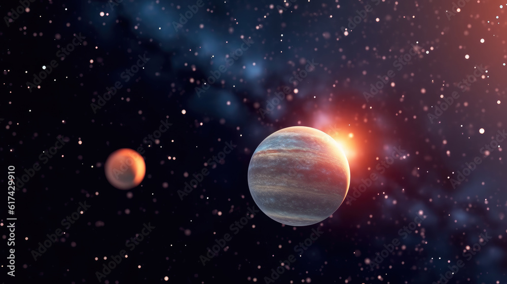 earth and sun created with Generative AI Technology earth and sun created with Generative AI Technology