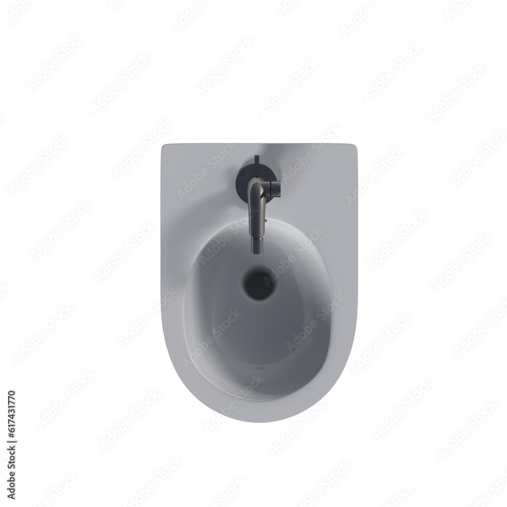 lavatory pan isolated on white background, bidet, 3D illustration, cg render lavatory pan isolated on white background, bidet, 3D illustration, cg render