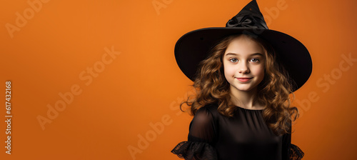 Cute Girl Dressed as a Witc...