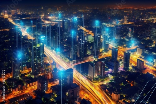 Nighttime Transformation: Smart City Embracing Digitalization, AI