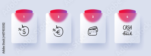 Cashback Icon. Savings, rewards, money back, discounts, rebates, financial benefits. Vector line icon for Business and Advertising