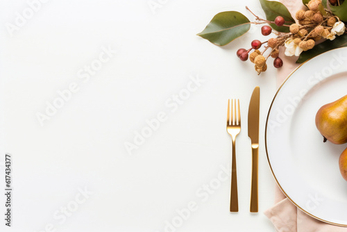 place setting for christmas dinner