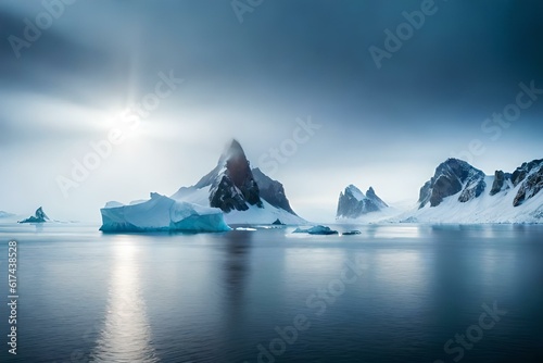 iceberg in polar regions generated Ai 