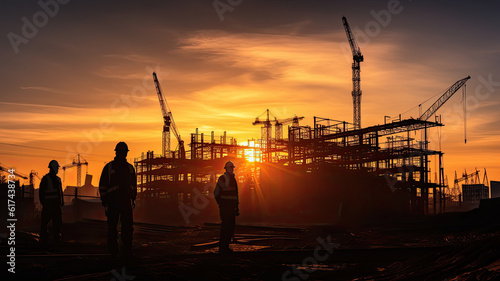 Construction site workers.