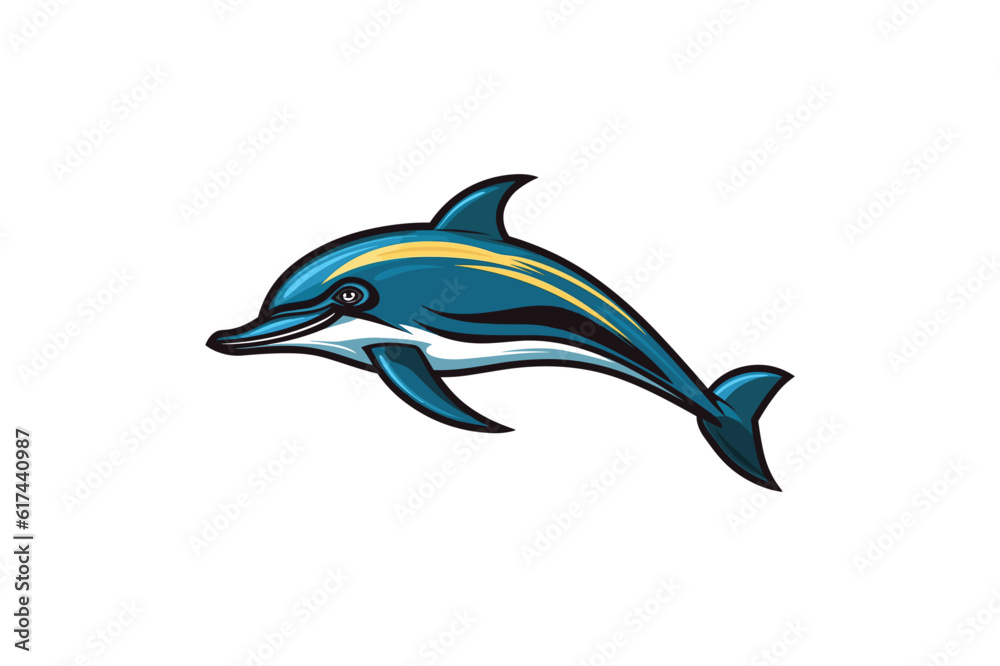 Fototapeta premium dolphin vector logo design template