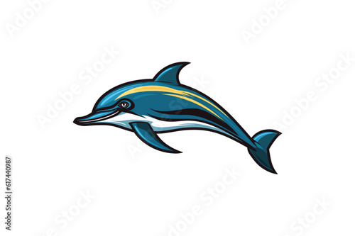 dolphin vector logo design template