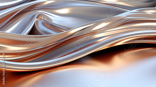 Abstract silver wave background.