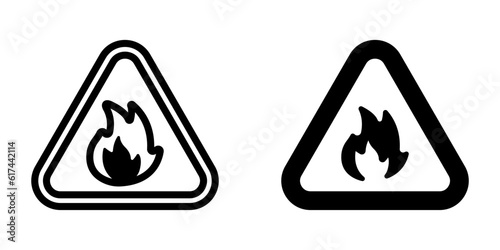 Fire Warning icon. sign for mobile concept and web design. vector illustration
