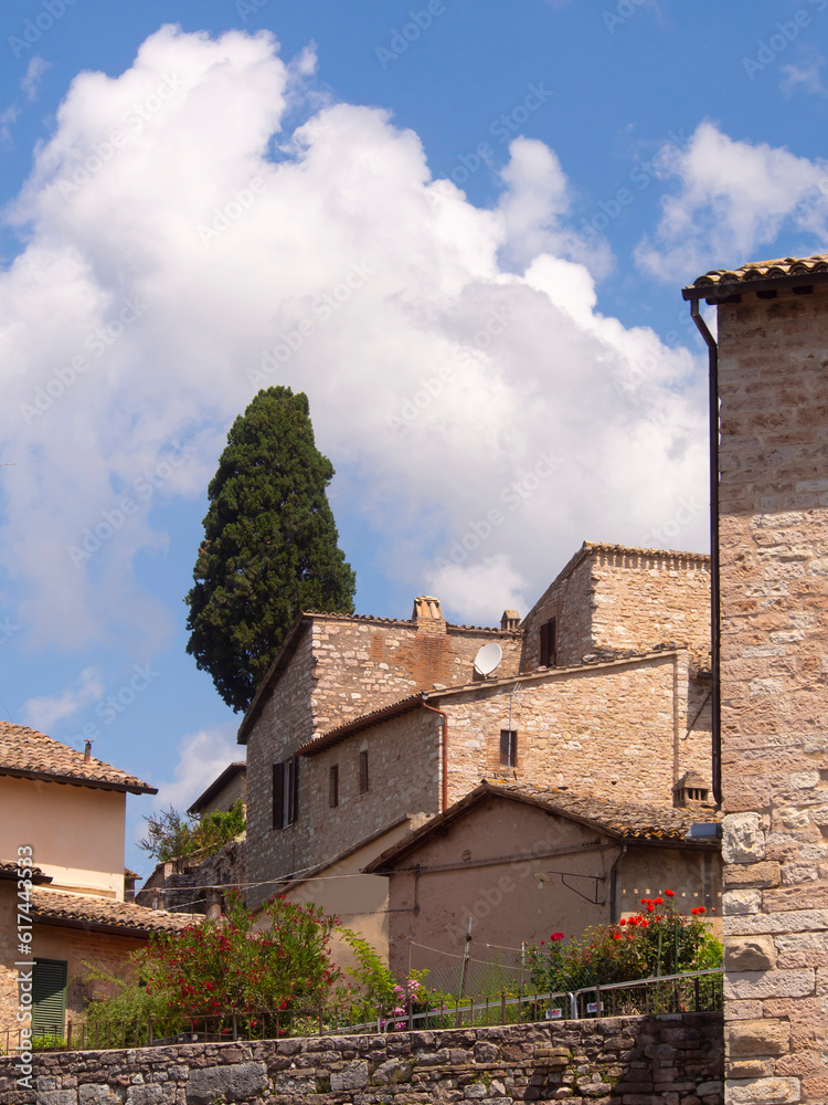 Italia, Umbria, il paese di Spello. Italia, Umbria, il paese di Spello.