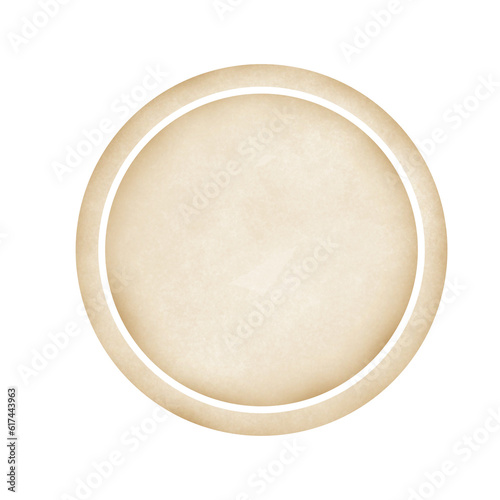 Brown Label, round,isolated