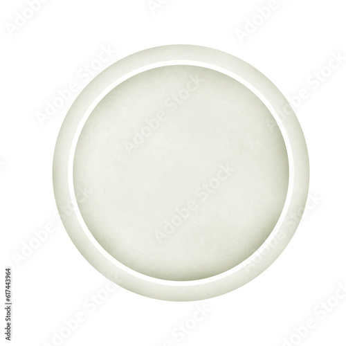 Green Label, round, isolated