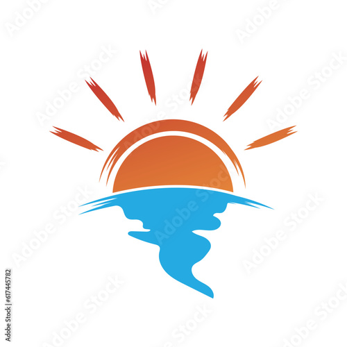 Creative Sun Logo Design Template