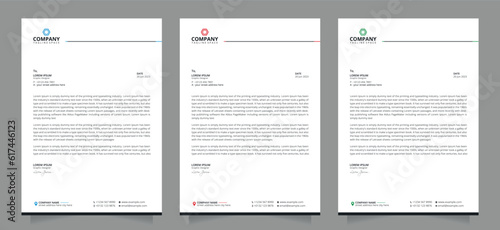 Professional corporate letterhead template design for your business project, vector design.