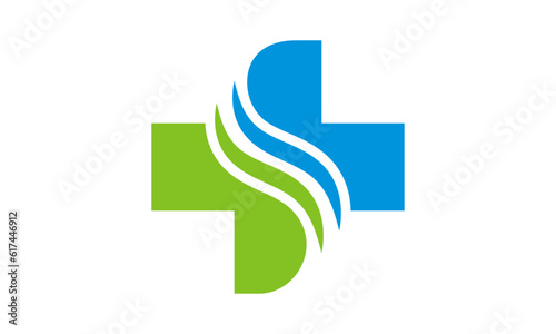 Letter S Medical Logo With Simple and Modern Shape
