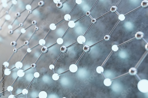 Connect lines and dots connected social media internet network communication background 3D rendering