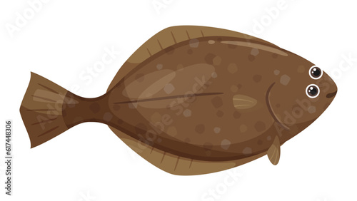かわいいカレイのイラスト
