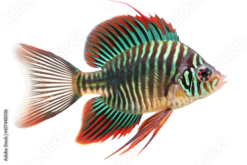 Tropical Tapestry fish. Transparent background. generative AI