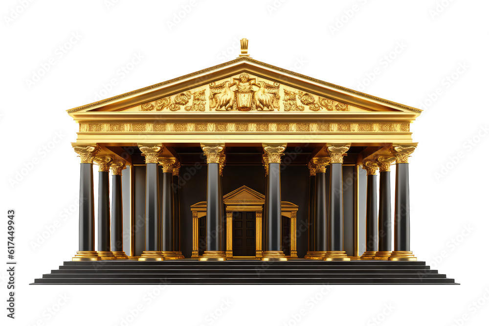 Fototapeta premium europe architecture roman church isolated on white