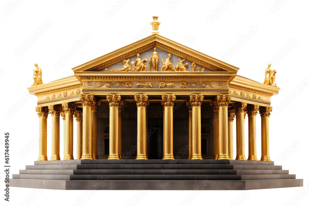 Obraz premium europe architecture roman church isolated on white