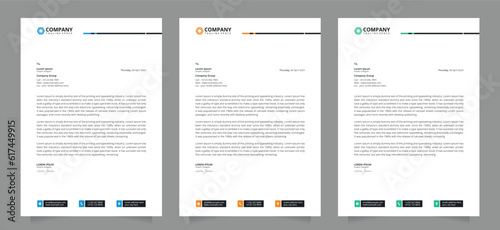 Professional corporate letterhead template design for your business project, vector design.