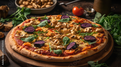 Vegan Pizza - Pizza Made with Vegan Cheese and Toppings