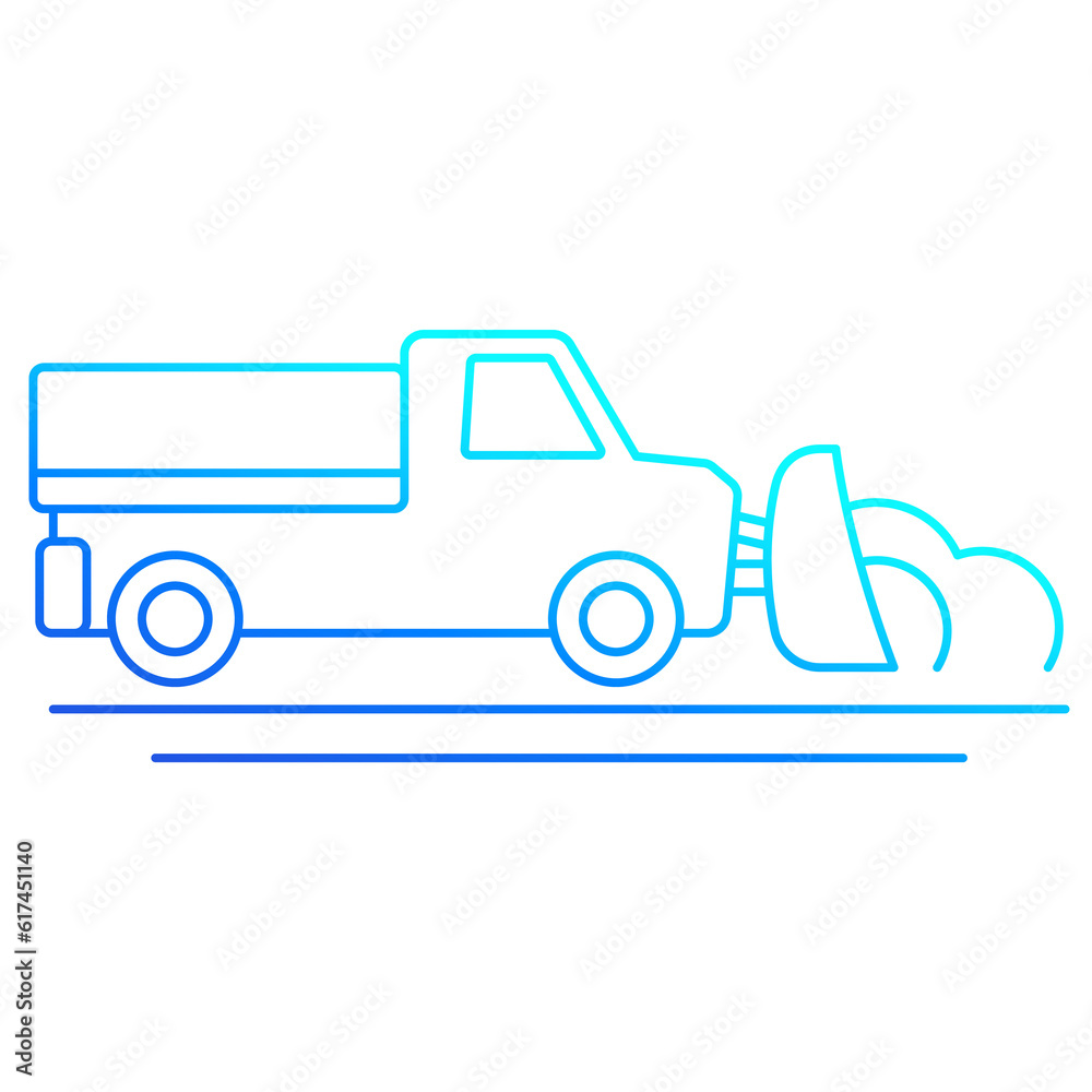 snow plow truck, design line icon snow plow truck, design line icon