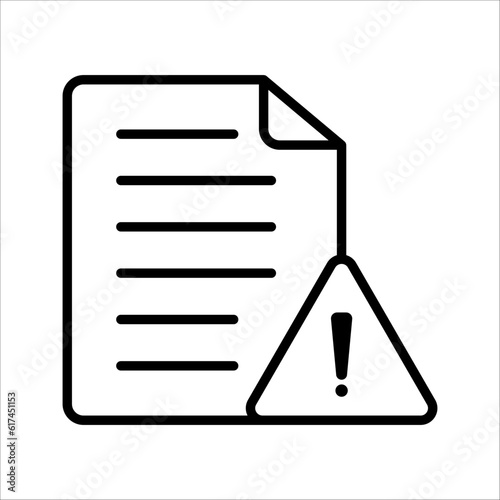 File error icon. Access failure. Data destruction and corruption. Storage issue. vector illustration on white background. EPS 10