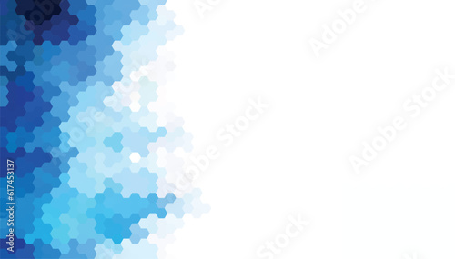 Abstract geometry hexagon blue & white  texture background pattern. with space for text. vector illustration.