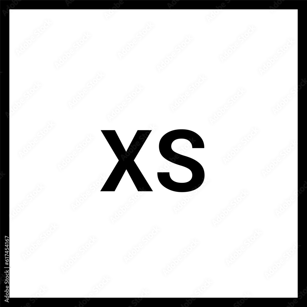 Symbols of clothing size icon Symbols of clothing size icon