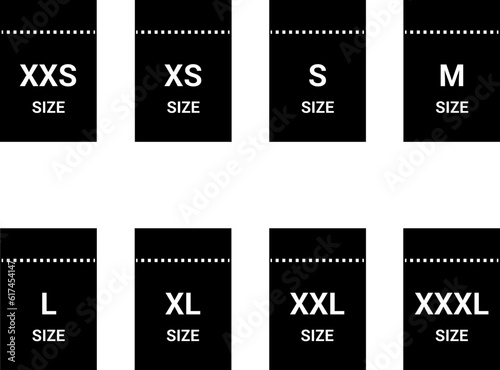 Symbols of clothing size icon