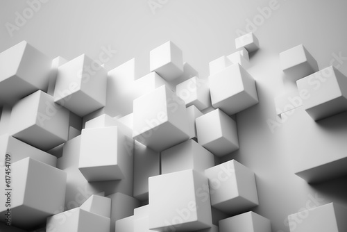 White background with 3D cube effect. Post-processed generative AI