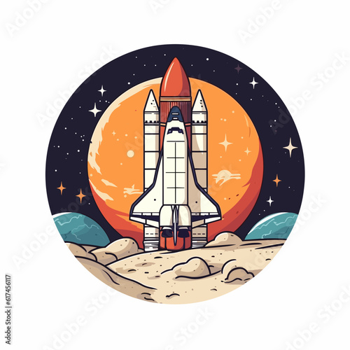 Fototapeta Naklejka Na Ścianę i Meble -  space rocket in space
