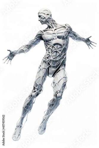Dancing android. Future bionics exoskeleton - Generative AI