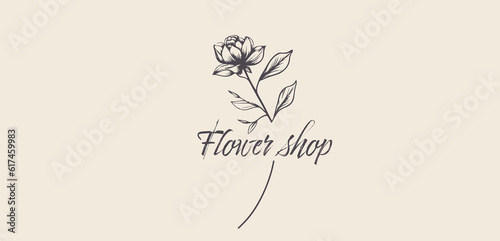 Vector logotype for flower shop  luxury beauty salon  fashion  skincare  cosmetic