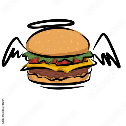 Burger Vector  Burger Line  Burger Illustration