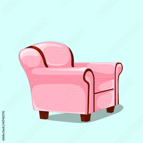 sofa or couche, illustration of modern apartments furniture