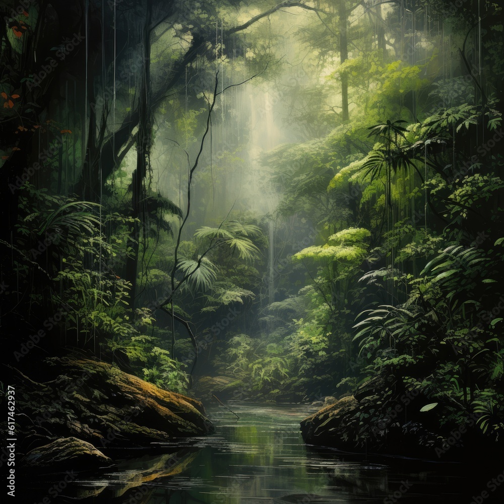 Mystical RainForest   - amazing illustration stylish and eyecatching
