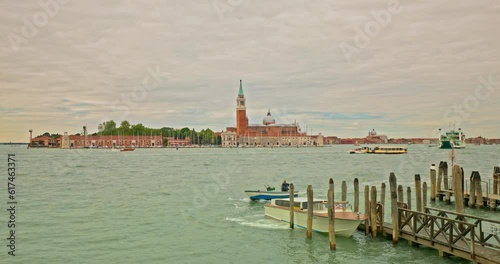 Venice wide view with boats