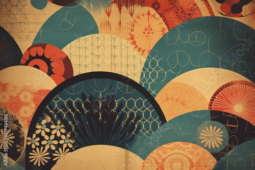 Abstract pattern colorful with retro