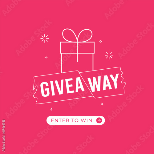 Giveaway banner design template