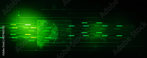 2d illustration Abstract futuristic electronic circuit technology background 