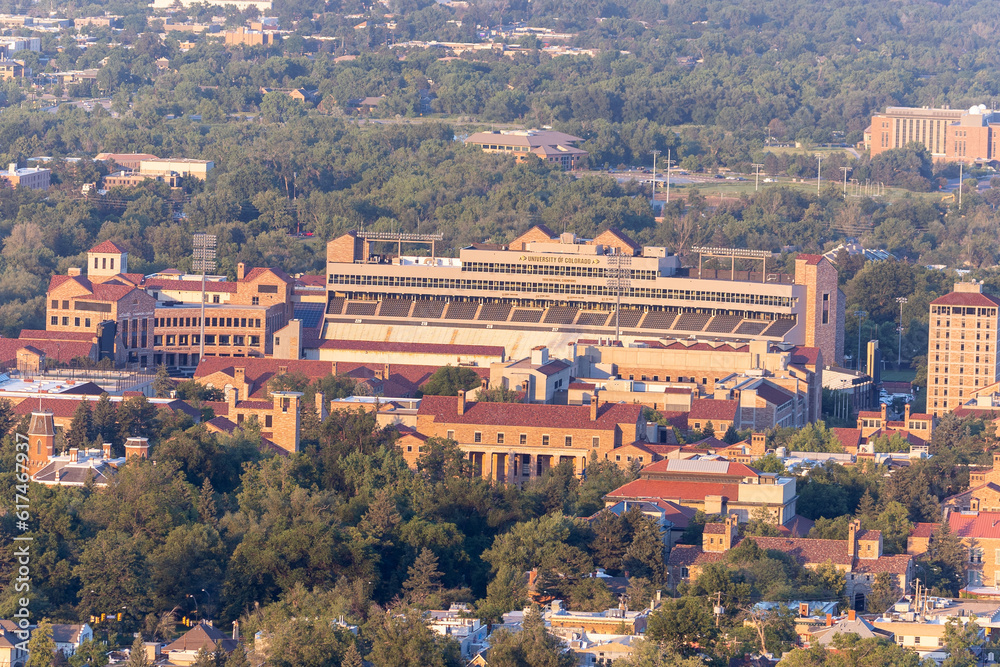 Colorado University Boulder Stadium, Buffaloes Stadium in Boulder Colorado, Summer Season 2023