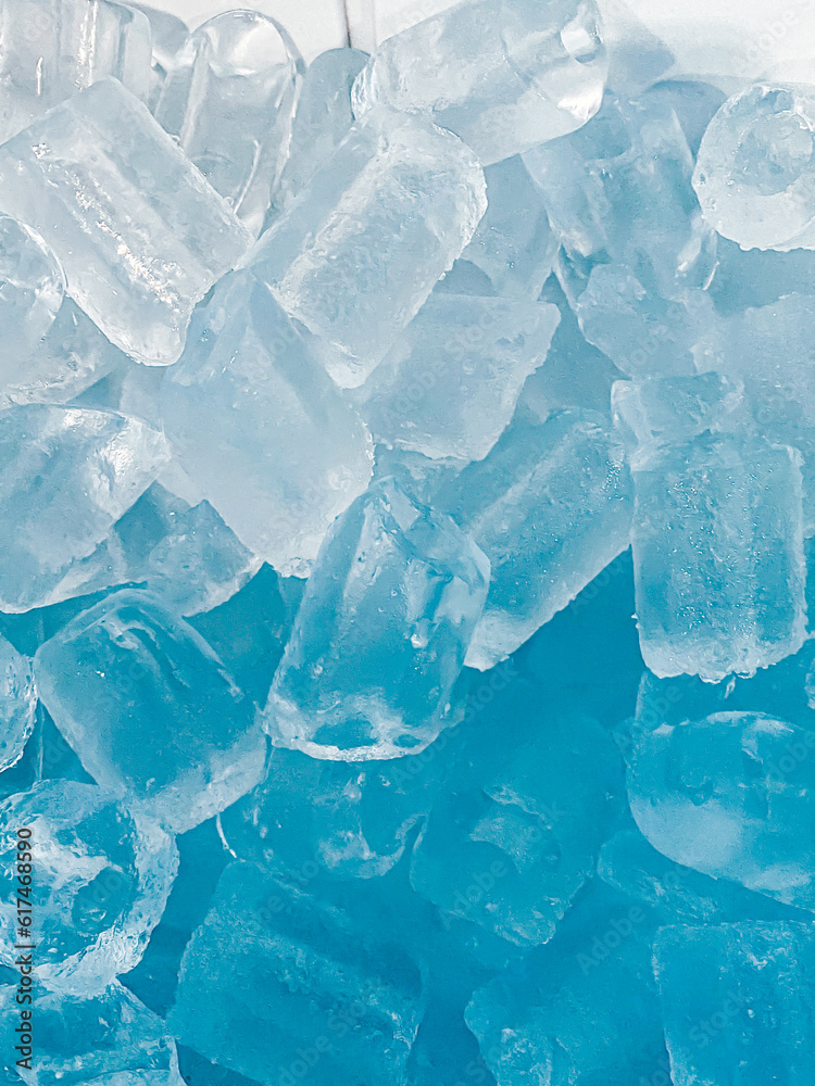 Ice cubes background, ice cube texture, ice wallpaper It makes me feel fresh and feel good. In the summer, ice and cold drinks will make us feel relaxed, Made for beverage or refreshment business.